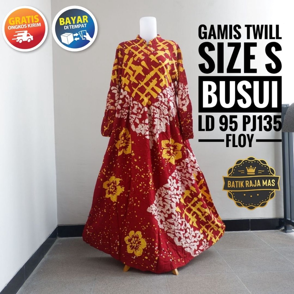 Gamis Terbaru2022 Model Terbaru Rayon Twill Ori Pekalongan Motif Batik Abstrak Busui Resleting Depan