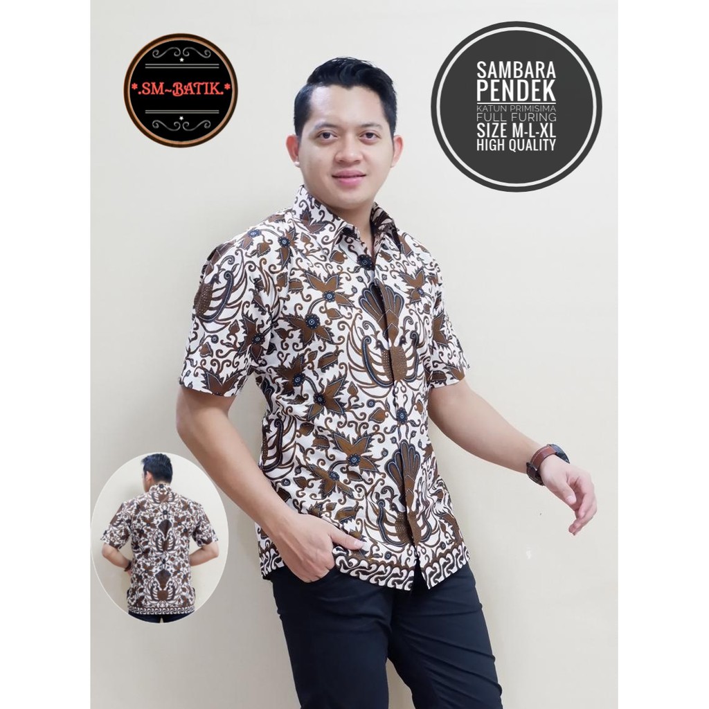 SAMBARA SM BATIKSOLOAMANAH KEMEJA BAJU BATIK PRIA SOLO LENGAN PENDEK PANJANG LAPIS FURING ATASAN BATIK PREMIUM MODERN KATUN HALUS GUNAWAN GURDO IJO NAGA ABU BINTARA BRAMANTYA WISAKA KUNING SUKET SEGORO PEKSI KUNING NARAYA IJO PEKSI WIBOWO LESMANA HITAM