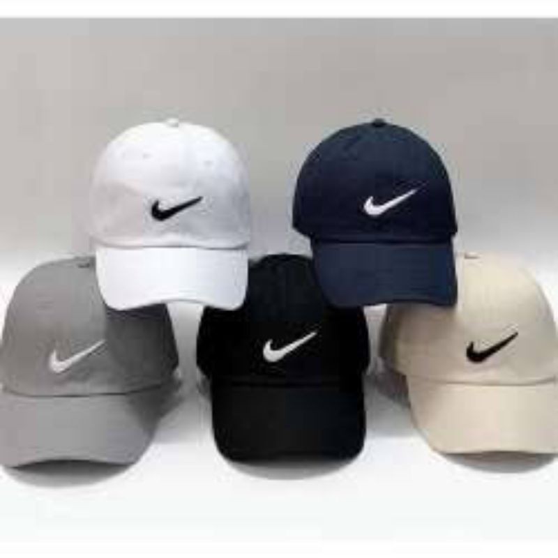 VS - Topi Baseball Nike Pria Polos Sport Hitam Premium Lokal Bandung Distro Vintage