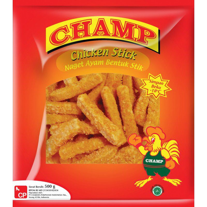 

Champ Chicken Nugget Stick 500gr / Naget Ayam Bentuk Stik