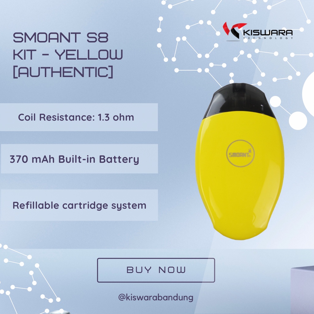 Smoant S8 Kit - YELLOW [Authentic] KiswaraBandung