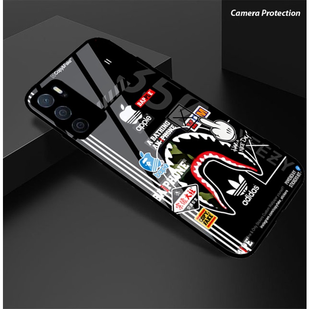 (SC01) Softcase Glass Kaca Oppo A54 - Kesing Hp - Softcase Glass Hp Oppo A54 - Softcase Kaca Oppo A5