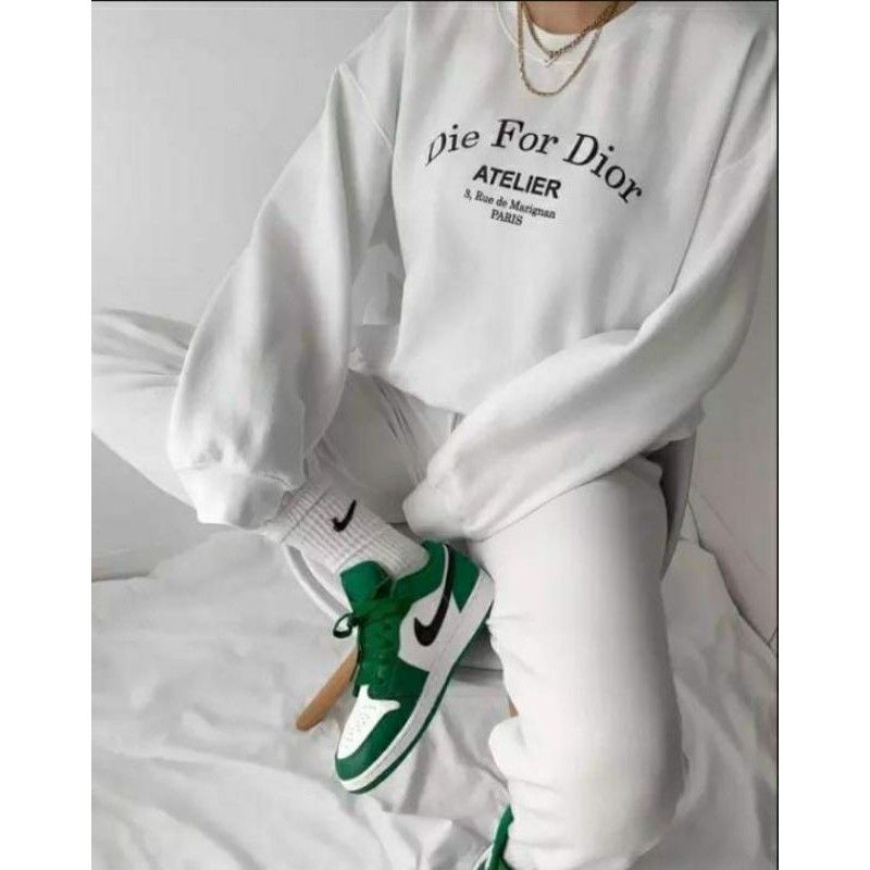 DIE FOR DIOR ATELIER SWEATER WANITA FLEECE TEBAL