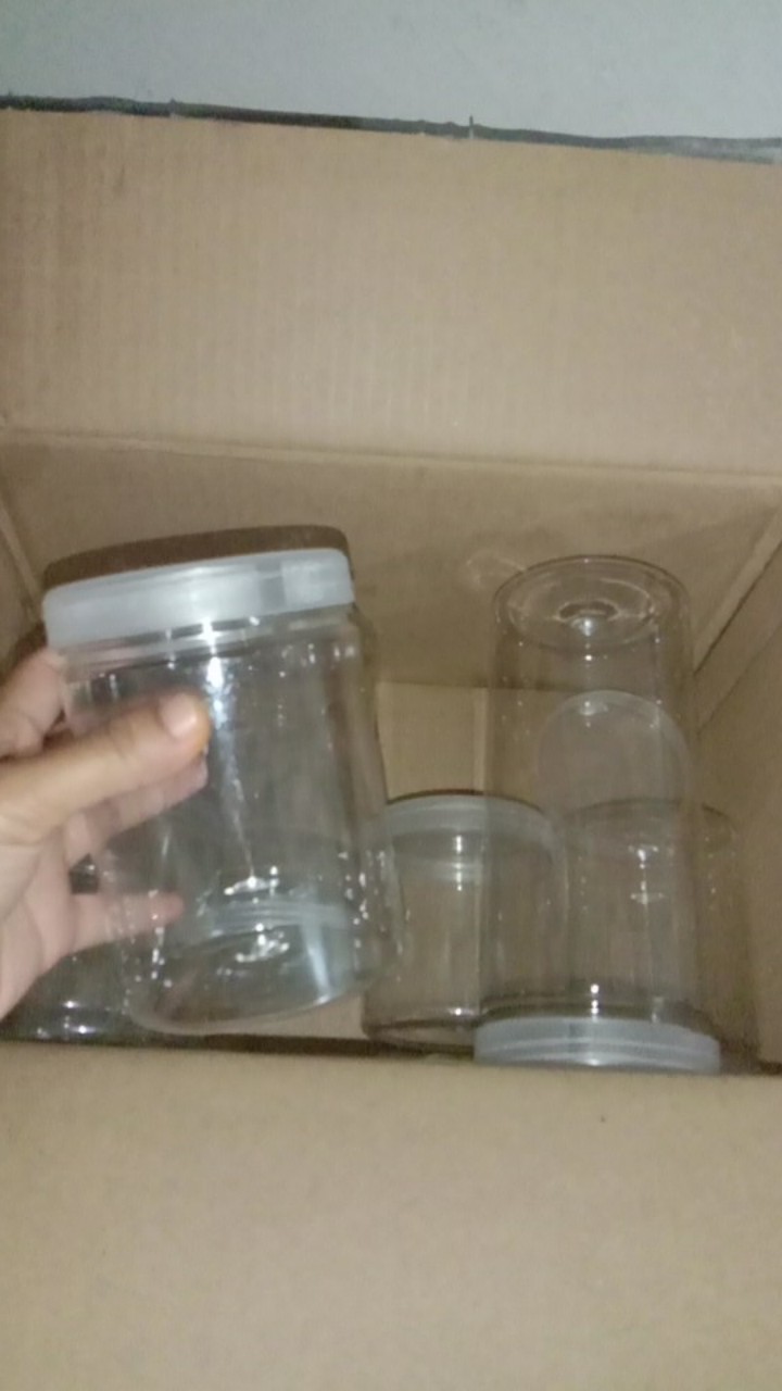 Toples Tabung Silinder / Cylinder - Toples Jar Plastik 800 Ml