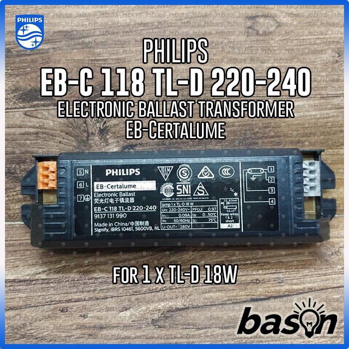 PHILIPS EBC 118 TL-D 220-240V - Ballast Elektronik