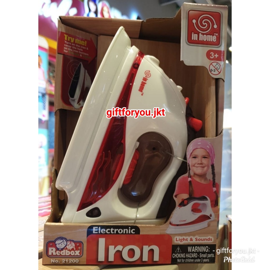 Red Box Home Electronic Iron Mainan Setrika Anak Original Redbox Toy Playset No. 21200
