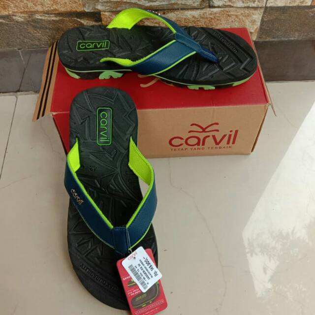 (NEW CARVIL)  SANDAL JEPIT BERKUALITAS ORIGINAL CARVIL JANGGER - 02 GREEN