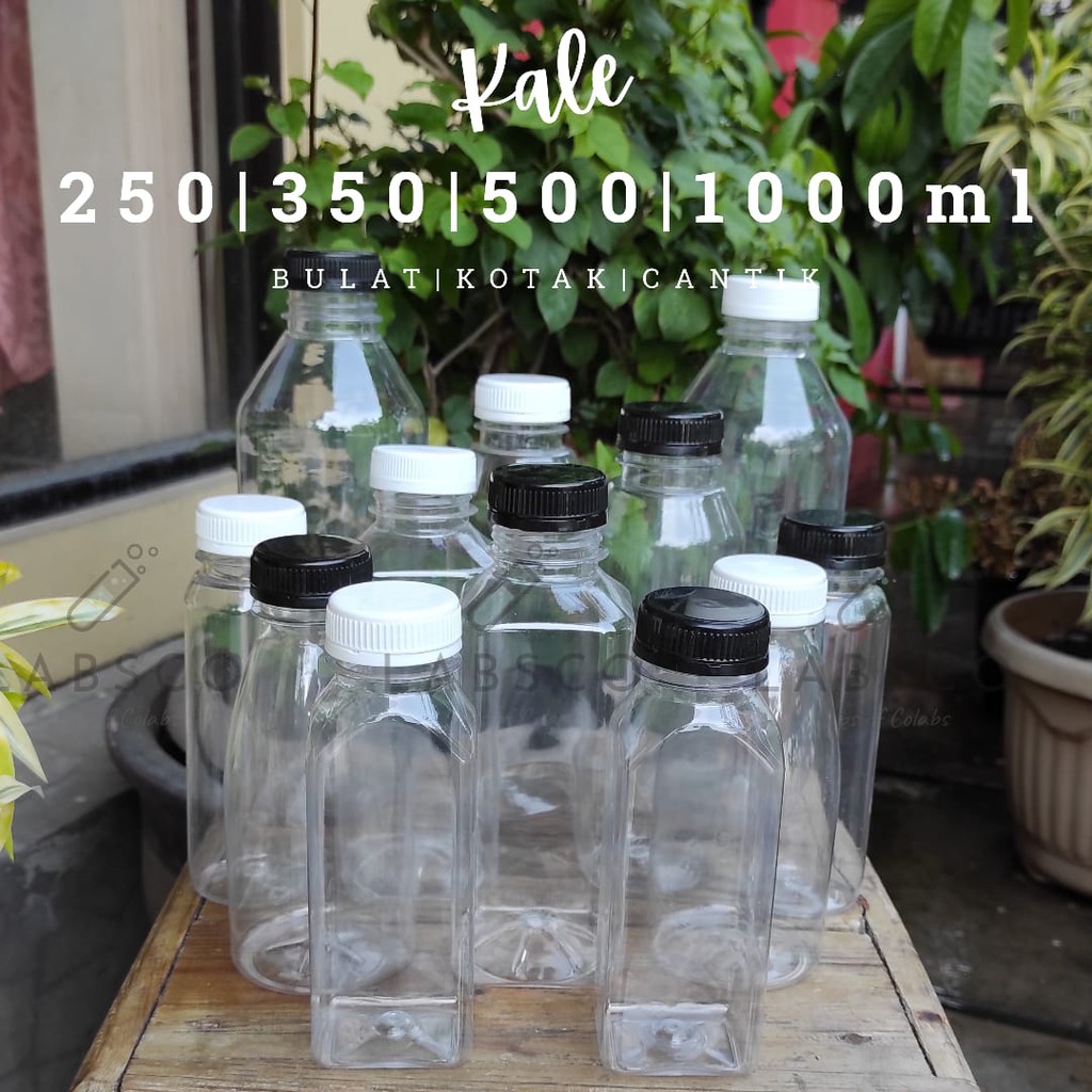 Jual Botol Kale 250ml 350ml 500ml 1000ml Bulat Kotak Cantik Minum 1 Liter 1liter 250 350 500 1554