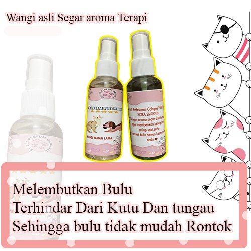 Parfuma kucing dan anjing aroma mawar dan aroma terapi 60 ml