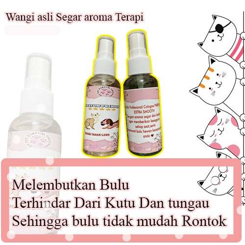 Parfuma kucing dan anjing aroma mawar dan aroma terapi 60 ml