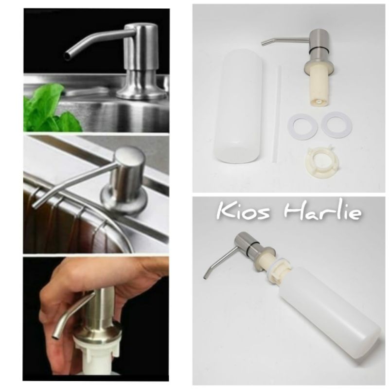 Tempat sabun cair tanam, tempat sabun cair, stainless