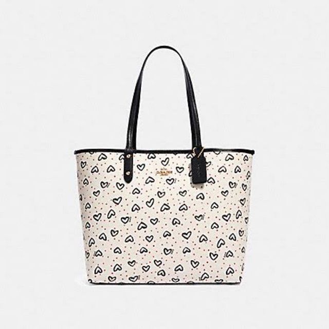 

Coach Revesible City Tote With Crayon Heart Print
