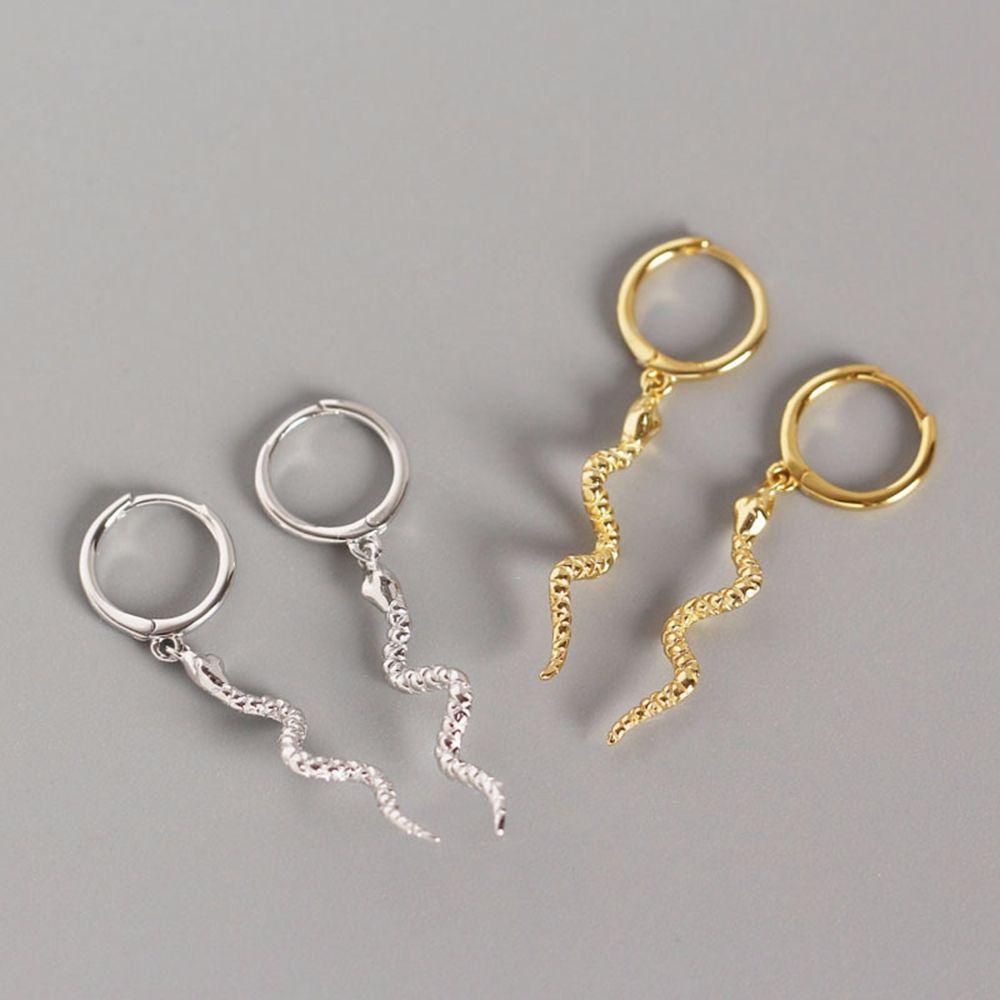 [Elegan] Ular Berbentuk Anting Elegan Indah Wanita Punk Hewan Fashion Perhiasan Perempuan Telinga Studs