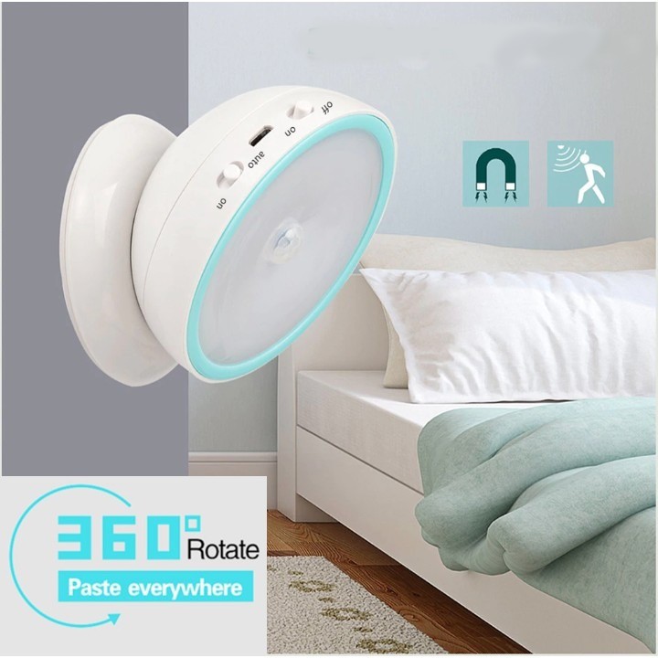 Triple W Lampu Tidur Sensor Gerak LED Dinding Tembok Lemari Meja Emergency Rechargeable Premium