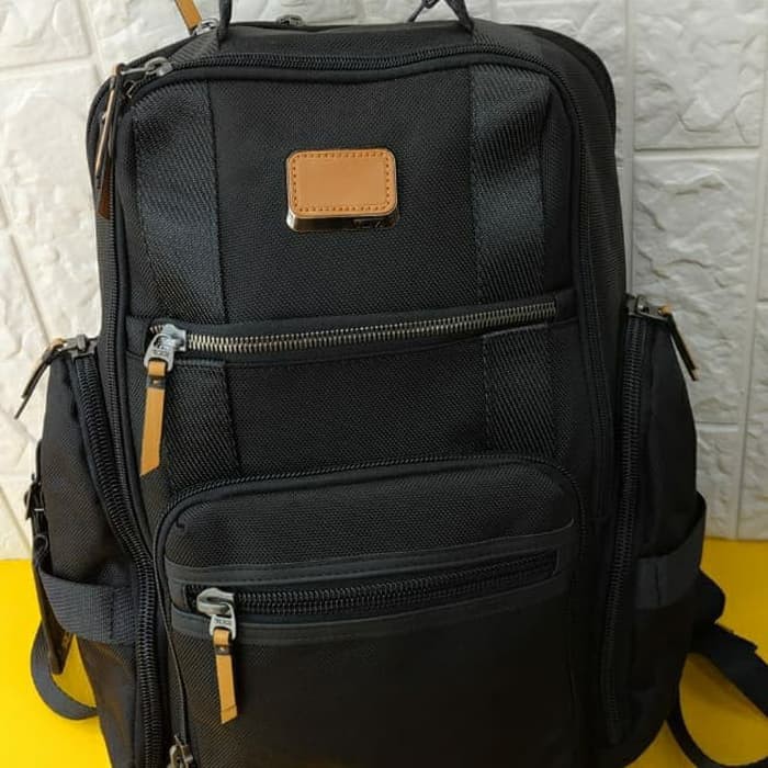 tas Tumi alpha bravo sheppard deluxe edition honey brown patch leather