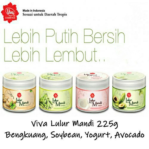 VIVA LULUR MANDI 225gr Avocado Bengkuang