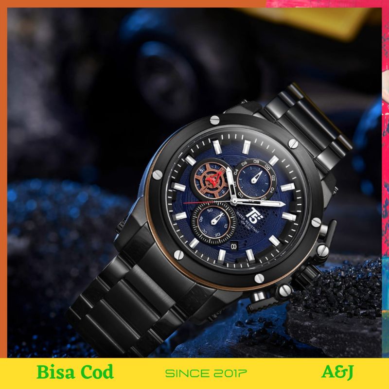 [ COD ] JAM TANGAN PRIA NEW T5 H3584 ORIGINAL FREE BOX