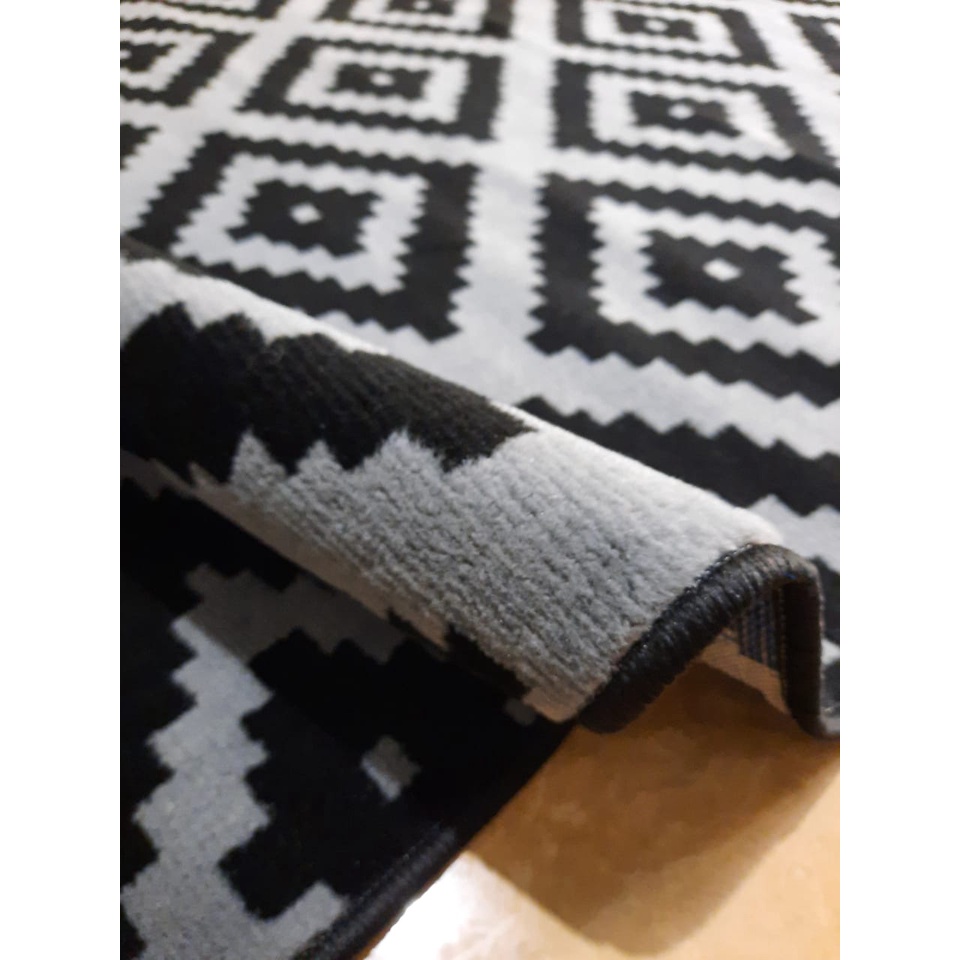 MAROC Karpet Lantai 160x210 Midnight Monokrom - Midnight 06-4