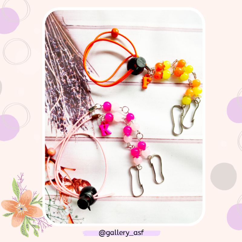 Kalung Masker Strap Mask Konektor Masker Pengait Masker Anak Mutiara Giok Cantik