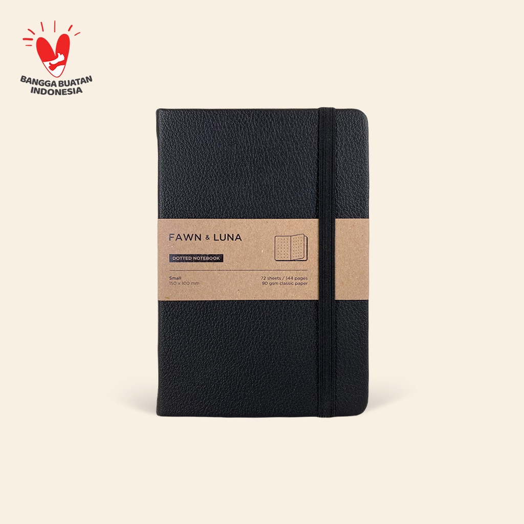 

Fawn & Luna - PEBBLE BLACK - Notebook Small A6 - Buku Jurnal/Agenda/Diary/Catatan