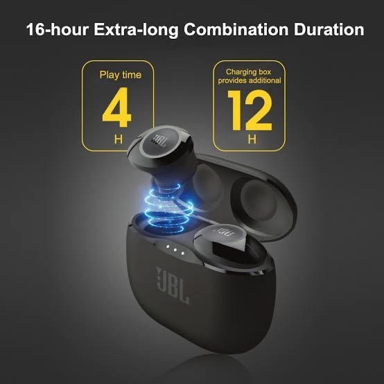 Headset Bluetooth JBL Tune 120 TWS T120 Pure Bass Wireless Earphone