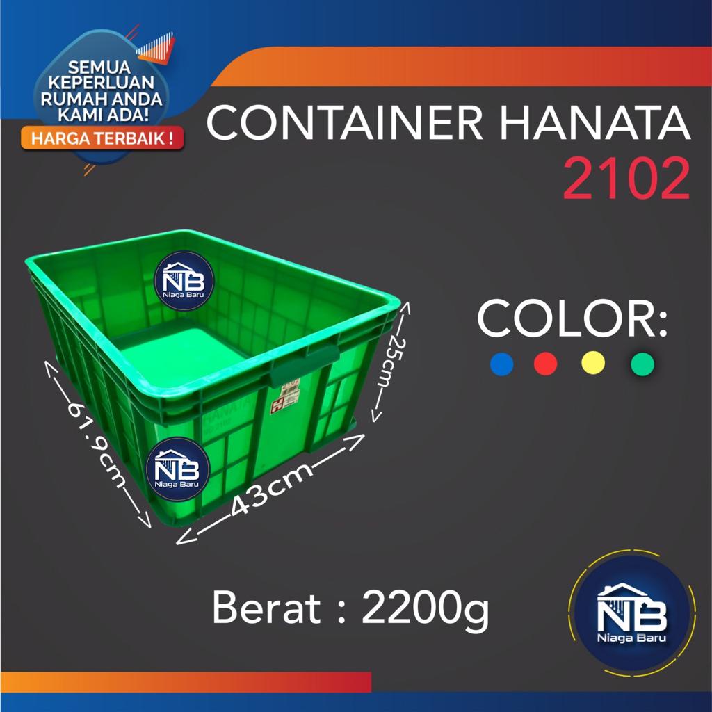 Expedisi 64x43x25 Hanata 2102 Box Container Krat Keranjang Industri Bak Kolam Ikan Plastik