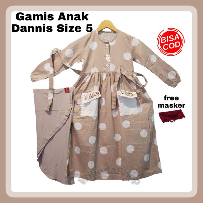 GAMIS ANAK PEREMPUAN DANNIS/GAMIS DANNIS/FASHION ANAK DANNIS