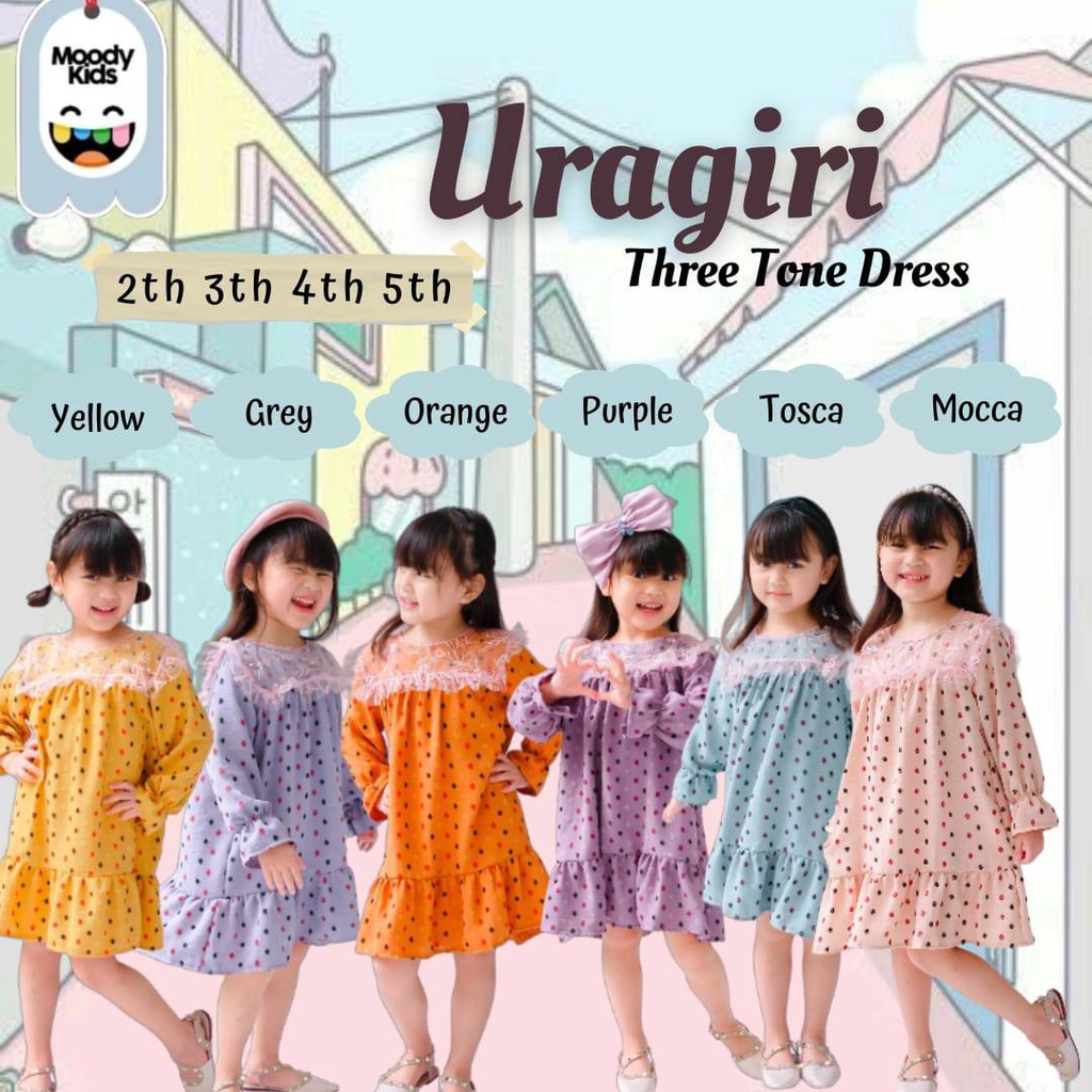 Uragiri Three Tone Dress by Moody Kids