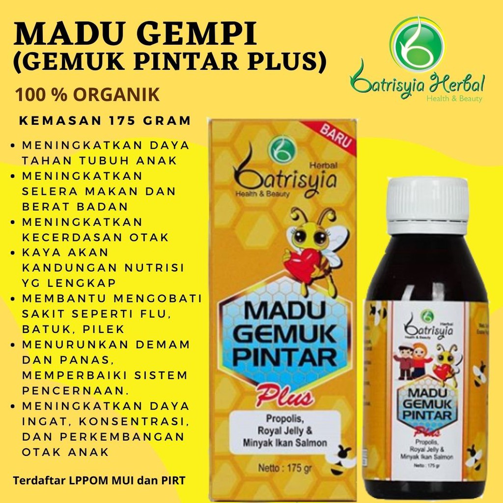 Batrisyia Madu Gemuk Anak / Madu Pintar / Madu Gempi