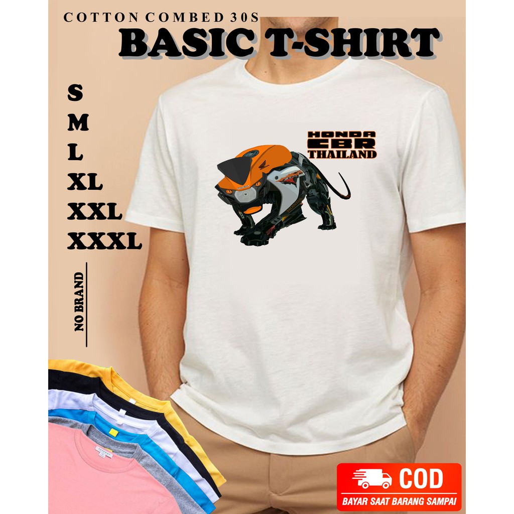 Baju Honda Cbr Thailand Original Combed 30s -  Kaos Pakaian Atasan Pria Dan Wanita Unisex