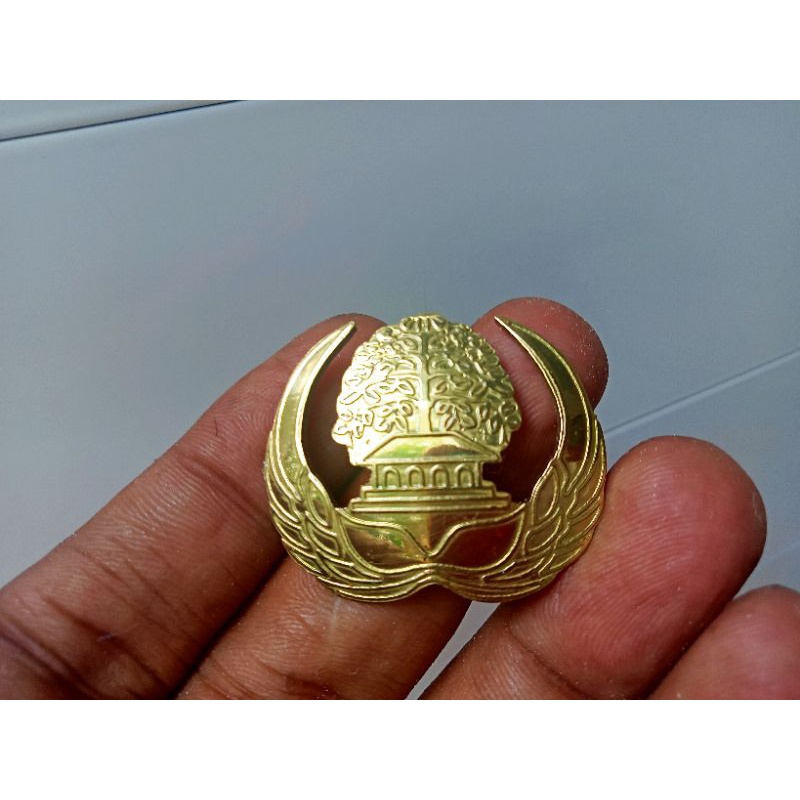 Pin Korpri Kuningan Asli - Anti Luntur  Selamanya - Double Magnet