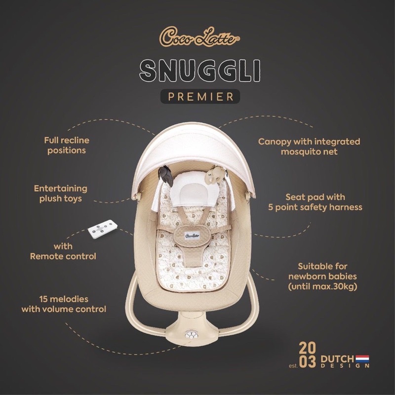 Cocolatte SNUGGLI Baby Swing - Bouncer bayi-8