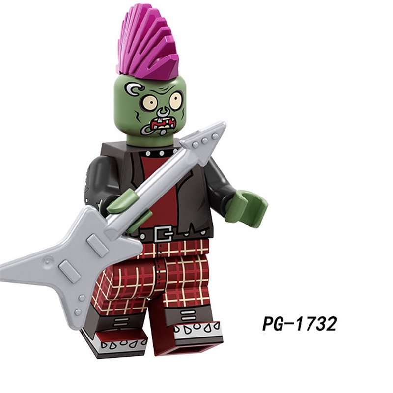 1pc Mainan Balok Bangunan Minifigure Model Tanaman Zombie / Bunga Matahari / Kacang Polong Bahan ABS Untuk Anak