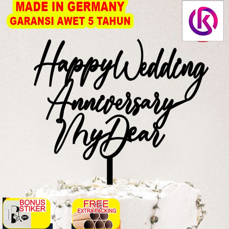

Murah Custom Cake Topper Akrilik Wedding Anniversary Cake Topper |Topper Kue - 10cm