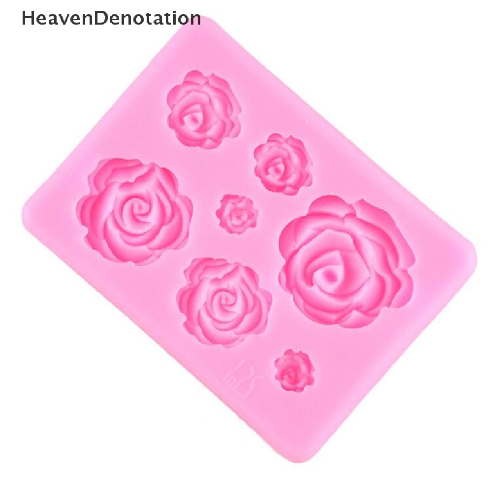 [HeavenDenotation] Rose Flower Silicone Mold Cake Decorating Tool Candy Clay Chocolate Fondant