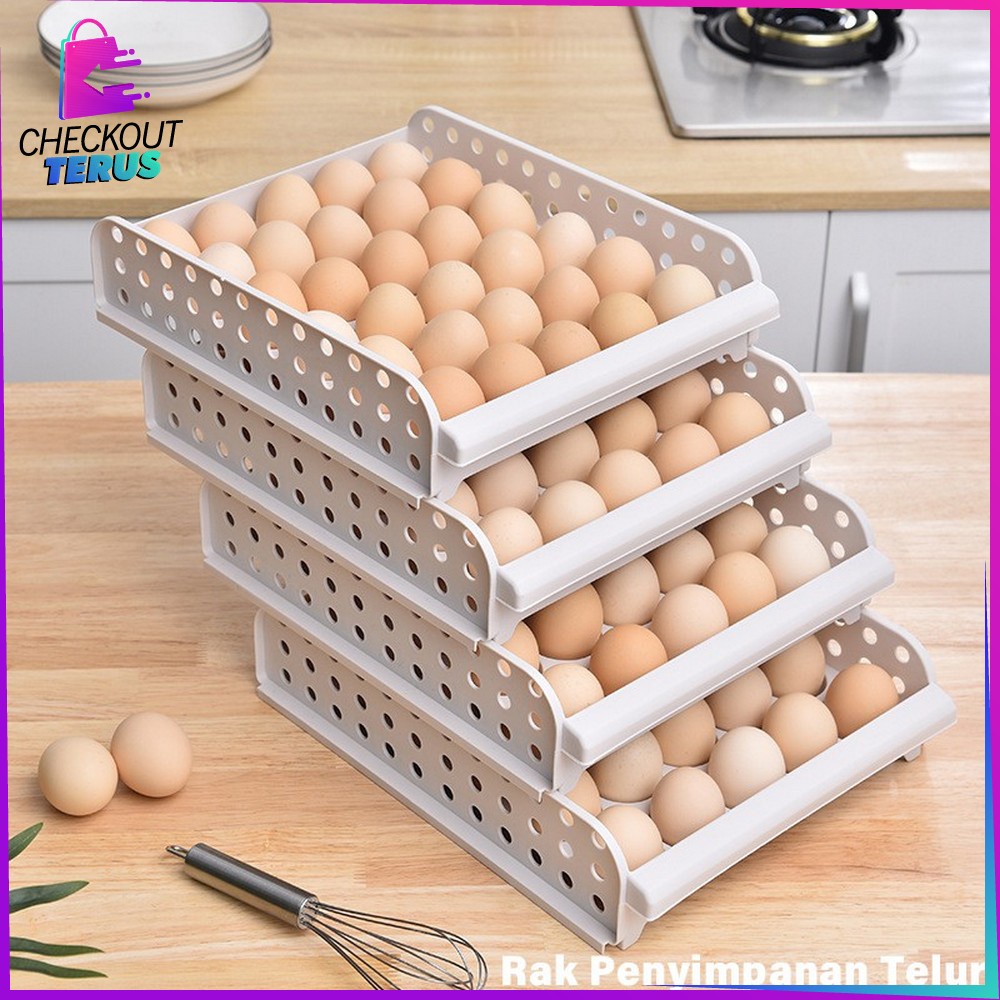 CT C201 Kotak Telur Tempat Penyimpanan Telor 30 Sekat Rak Telur Tempat Telur Egg Storage Box Organizer