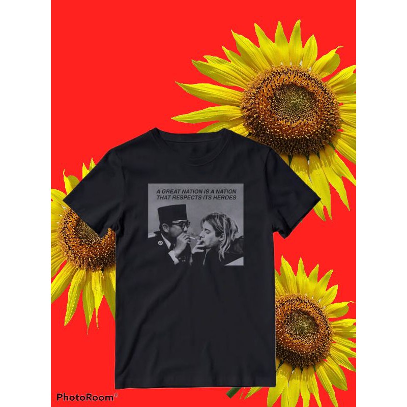 kaos Soekarno Kurt cobain