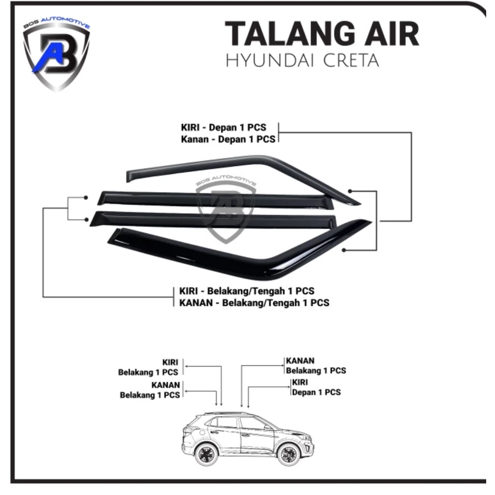 TALANG AIR PINTU MOBIL - HYUNDAI CRETA (HIGH QUALITY)