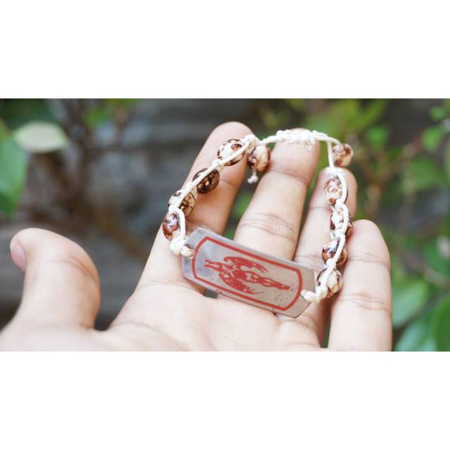 Gelang tali besi berlingkar kristal / gelang tangan besi