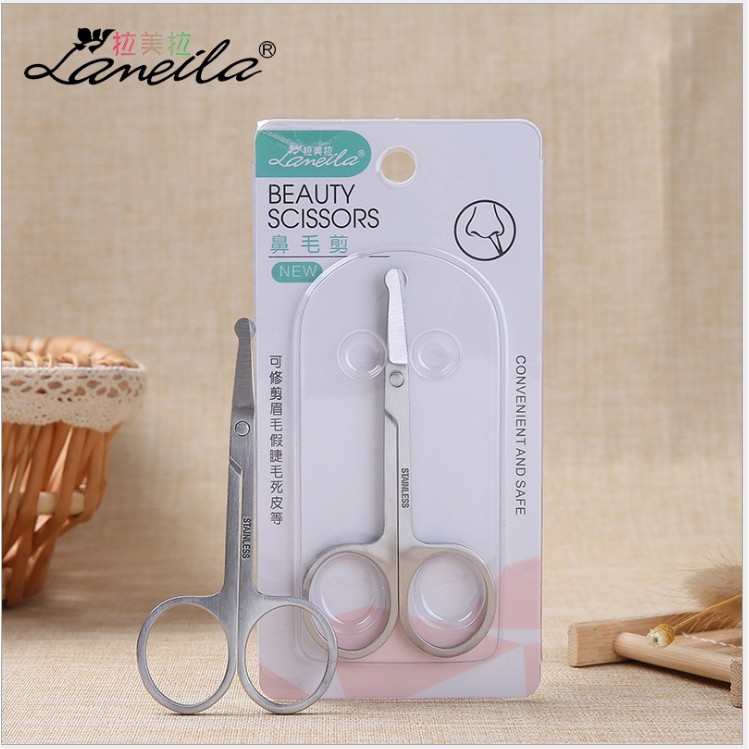 LAMEILA GUNTING BULU HIDUNG TIDAK SAKIT BEAUTY SCISSORS IMPORT STAINLESS STEEL ALAT KECANTIKAN