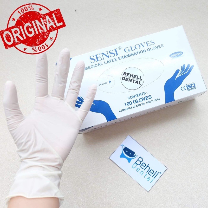 SENSI GLOVES SARUNG  TANGAN  MEDIS 1 PASANG ISI 2 DENTAL 