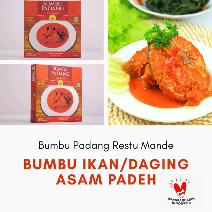 

Order Langsung Bumbu Asam Padeh.Restu Mande 150 gr Terlaris