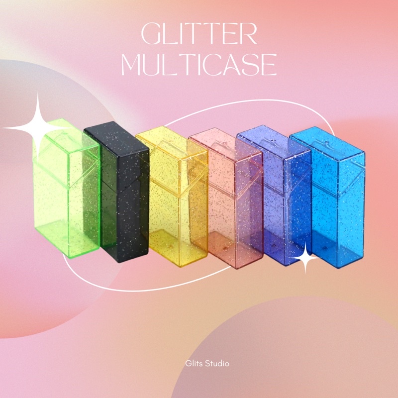 Glitter Multicase | Acrylic Case for Photocard, Sticker, and Polaroid