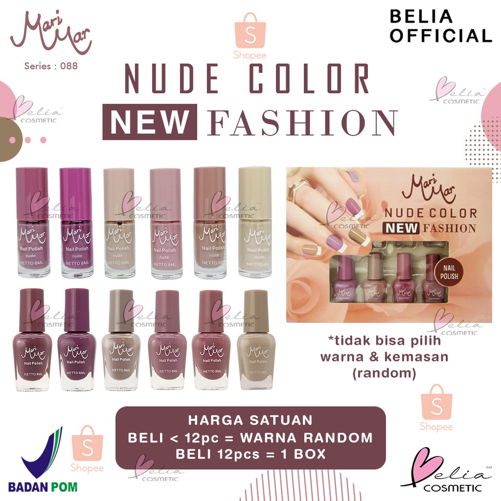 ❤ BELIA ❤ [ECER] MARIMAR - Nude Color kutek ( kuteks warna nude cat kuku ) | Nail Polish Xi Xiu BPOM