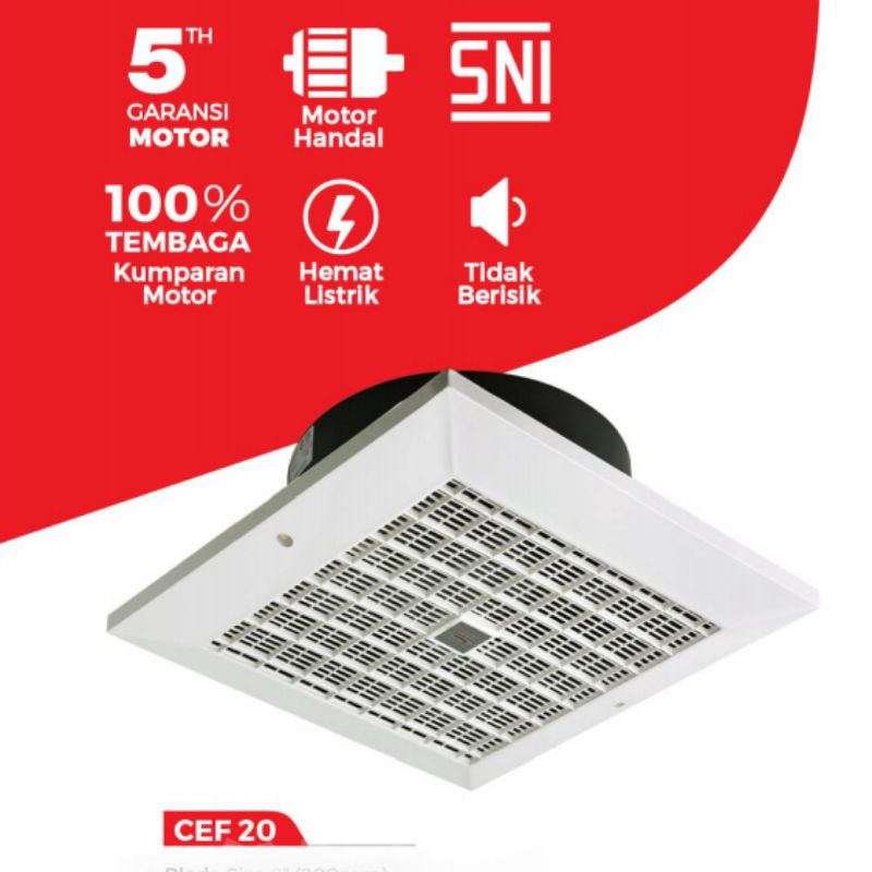 Ceiling Exhaust Fan/Kipas Eksos Plafon MASPION CEF 20 8"/8 INC