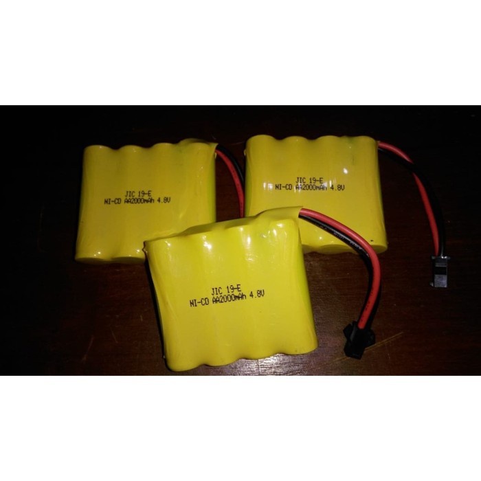 Baterai Batre RC Mobil Remot 4.8V 2000mAh Socket Hitam