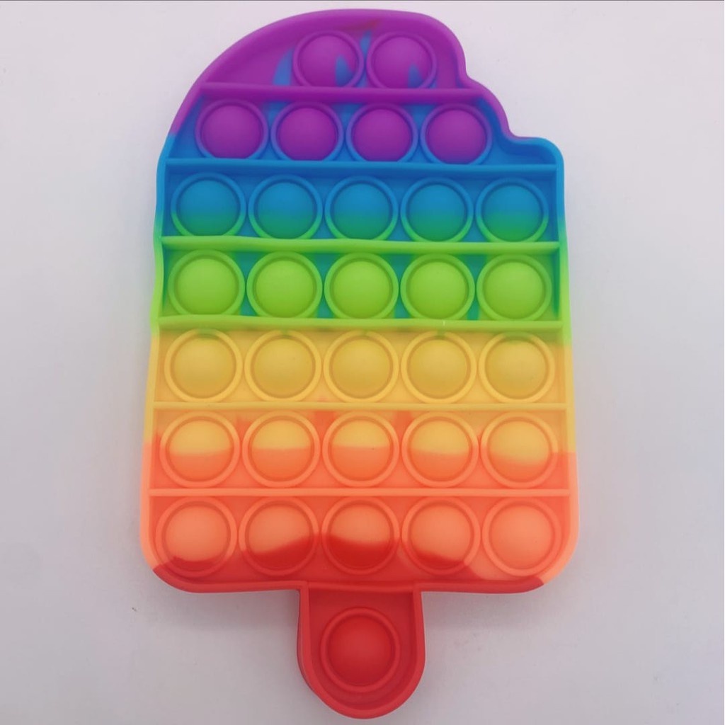 (BW) Push Pops Bubble Toy Anti-stress Pop It Fidget Toys Kartun Karakter-6