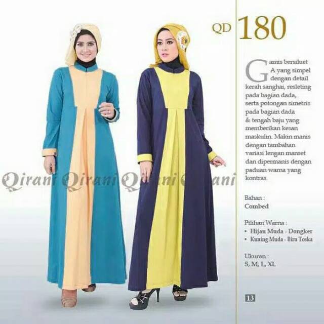 QIRANI QD 180/Gamis qirani/gamis murah/gamis adem/gamis kaos/gamis syari