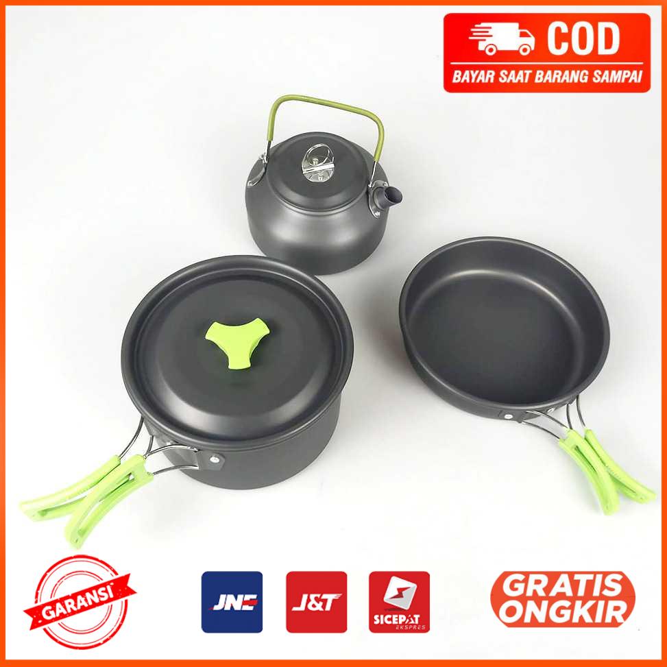 Panci Masak Cooking Set Camping Outdoor 3 PCS