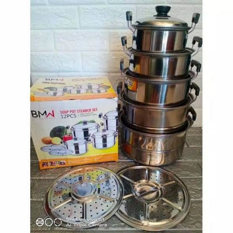 BMW soup pot steamer set